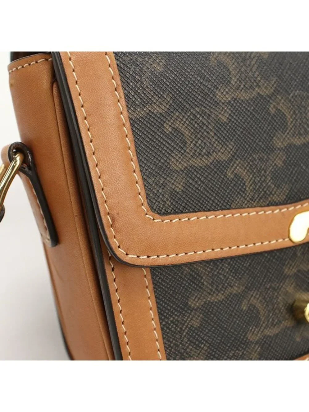 Celine Triomphe Canvas Crossbody Shoulder Bag Calf - Picture 7 of 9